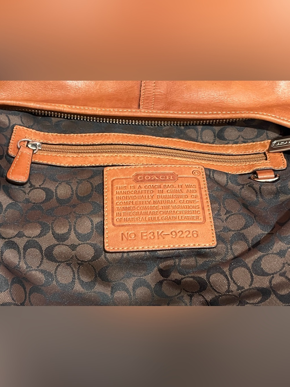 COACH Vintage Ergo British Tan Leather Hobo Shoulder Bag 9226 VGC! HTF! 💎💎 - Picture 14 of 14